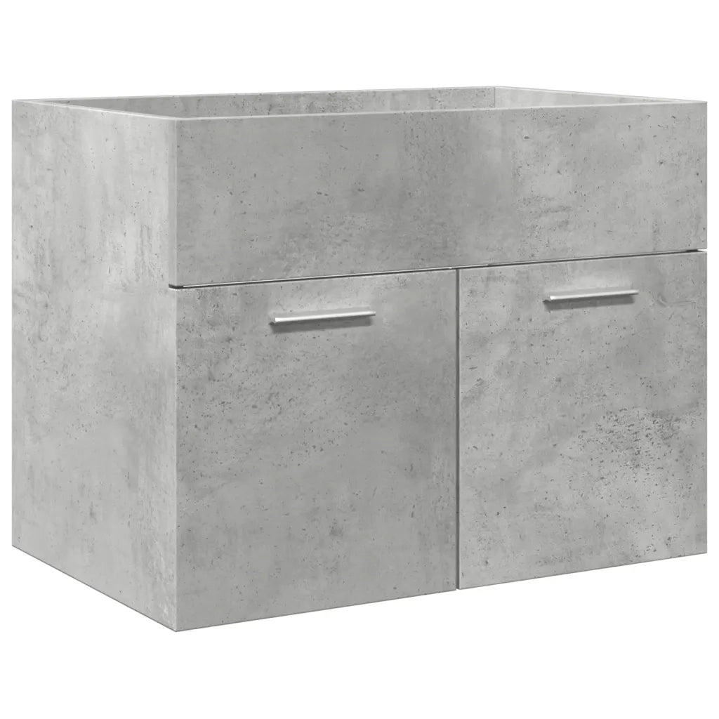 Set Mobili da Bagno 4 pz Grigio Cemento in Legno Multistrato 3324880