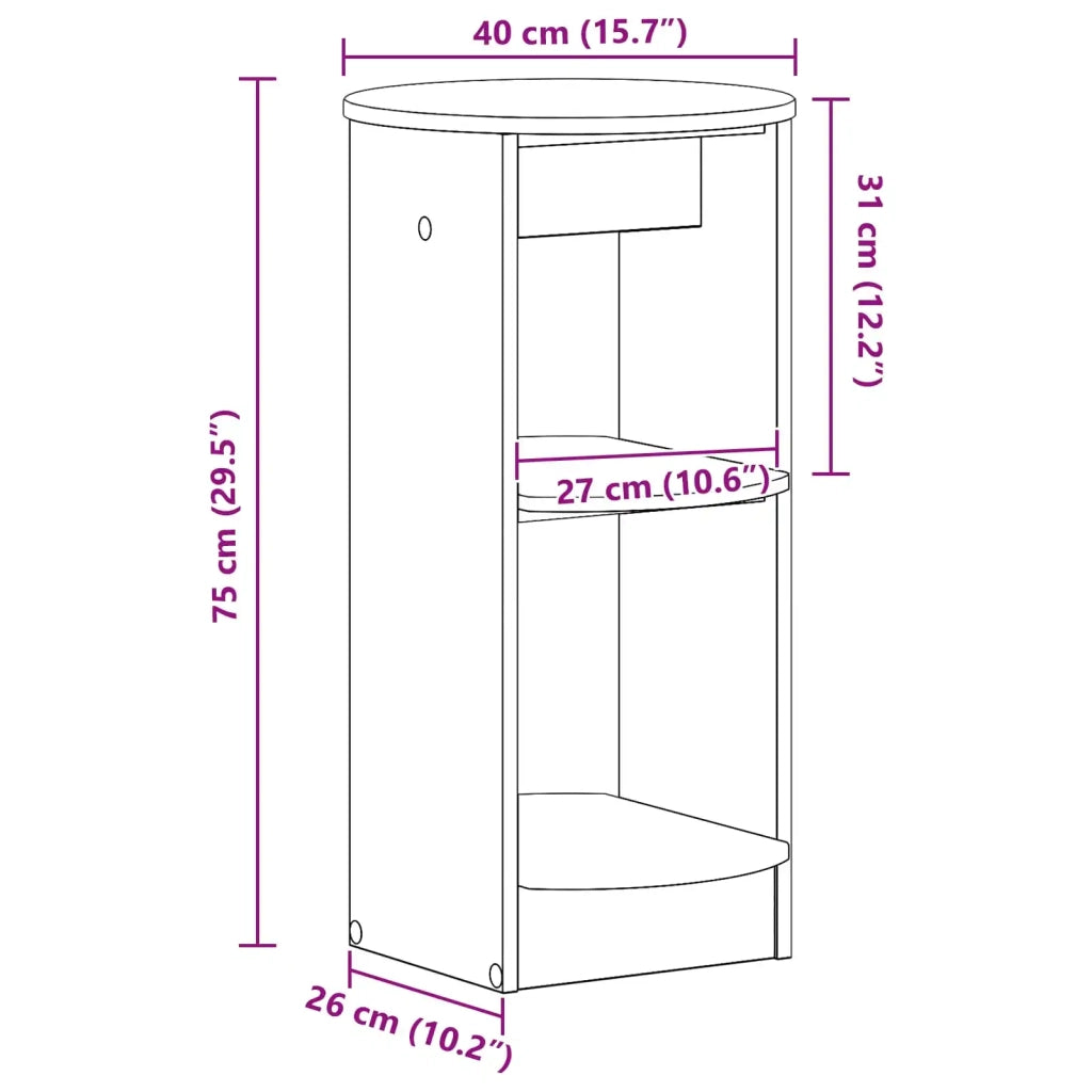 Mobile laterale Rovere Artigianale 40 x 40 x 75 cm 899842