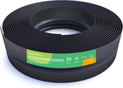 Bordura Flessibile per Giardino 20 m - Nero - Polietilene