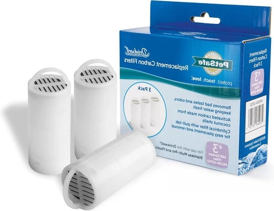 Filtro a carbone attivo per acqua - Drinkwell drinkfontein 360 - mantiene l'acqua fresca e prevenendo odori e batteri - confezione da 3 pezzi