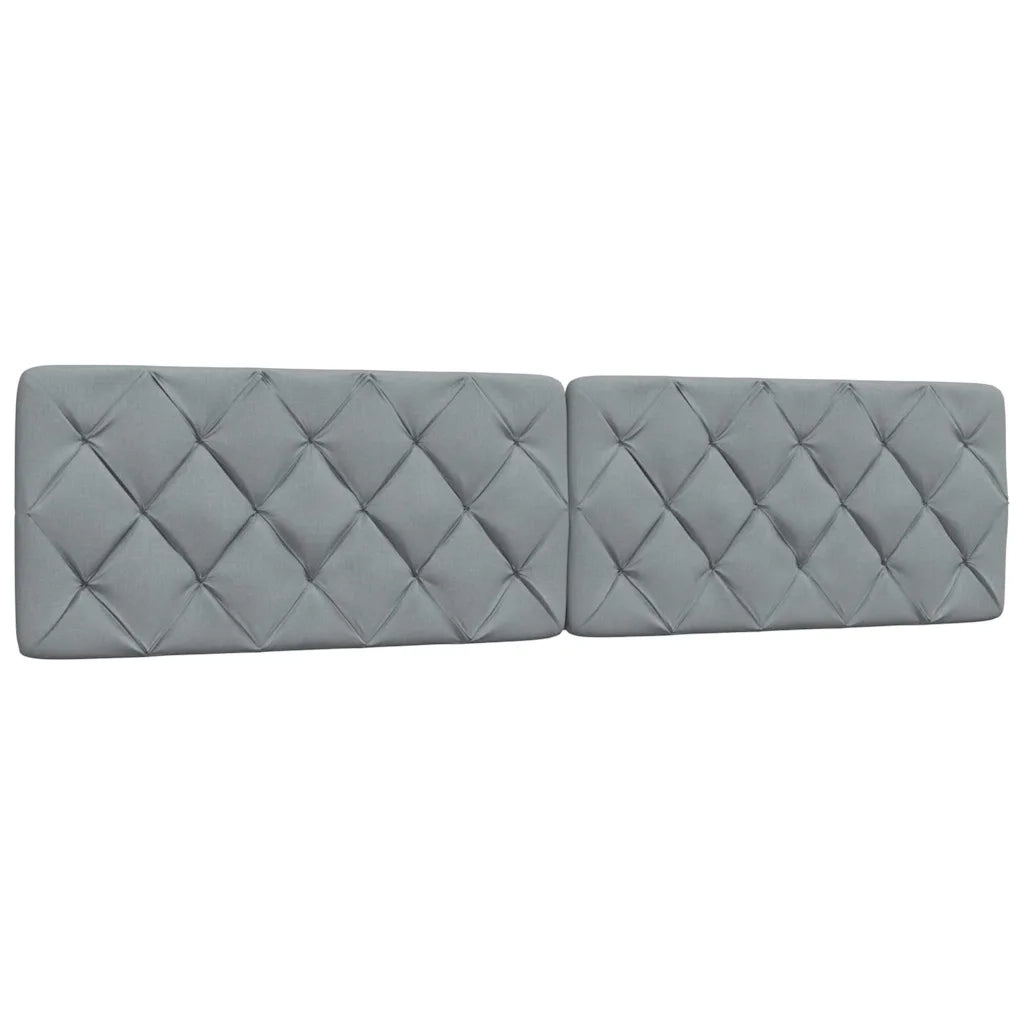 Letto con Materasso Grigio Chiaro 200x200 cm in Tessuto 3310762