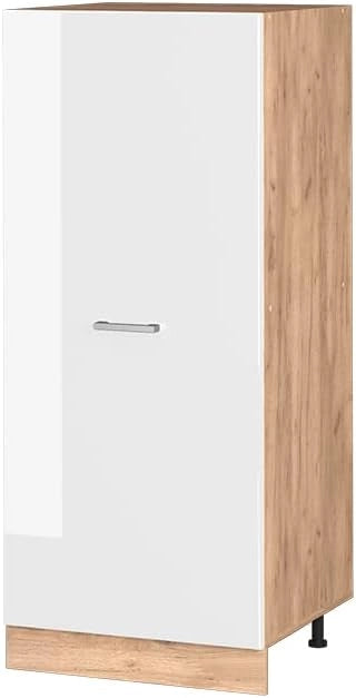 mobile cucina dispensa R-Line, Bianco lucido, 60 cm, per la libera combinazione all'interno di sistemi cucina modulari