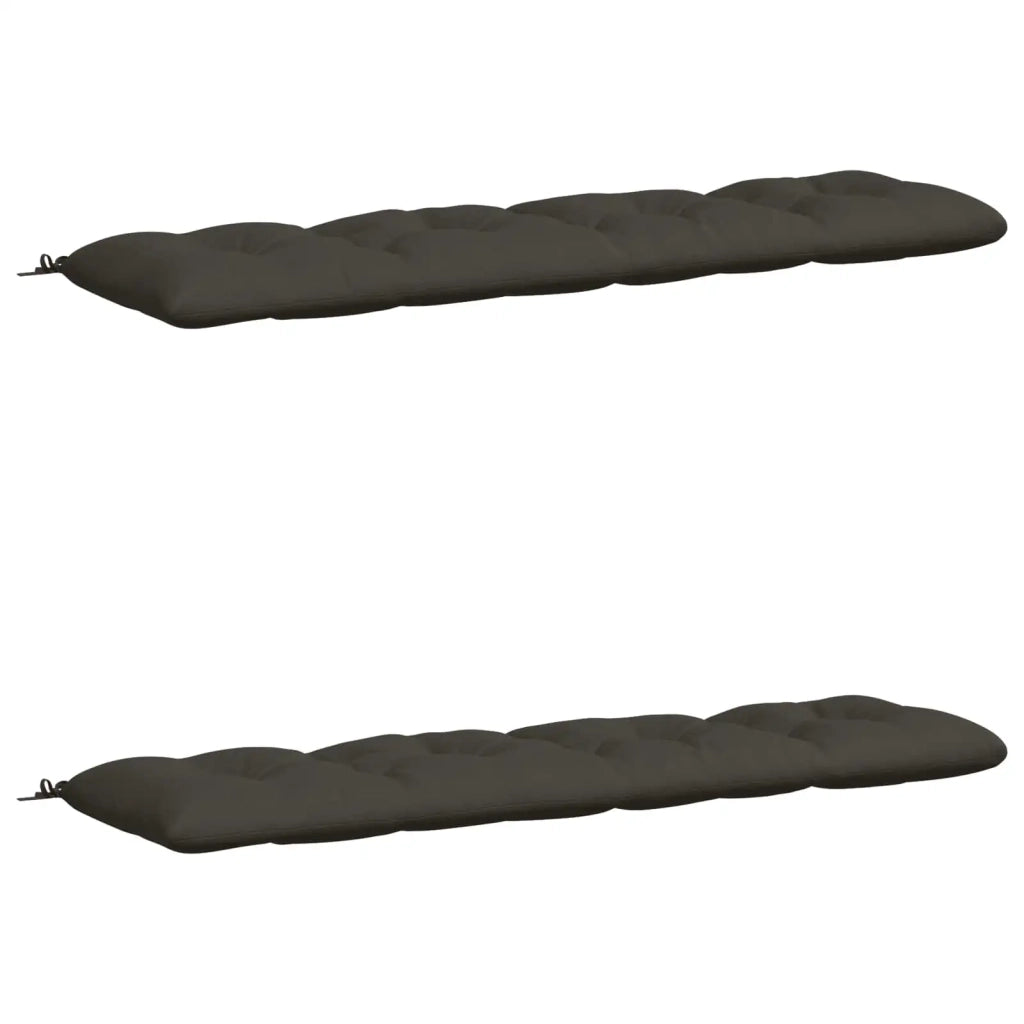 Cuscini per Panchina a 2 Pezzi VIANEN 100% Poliestere Antracite 953201
