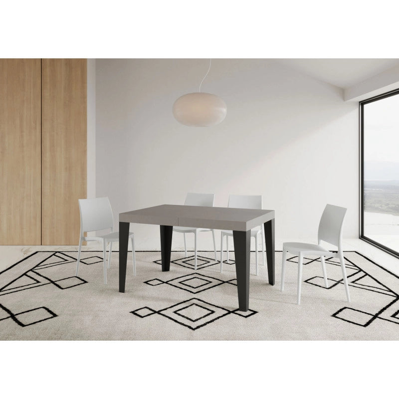 Tavolo allungabile 140/224x80cm Flame telaio Antracite - Cashmere