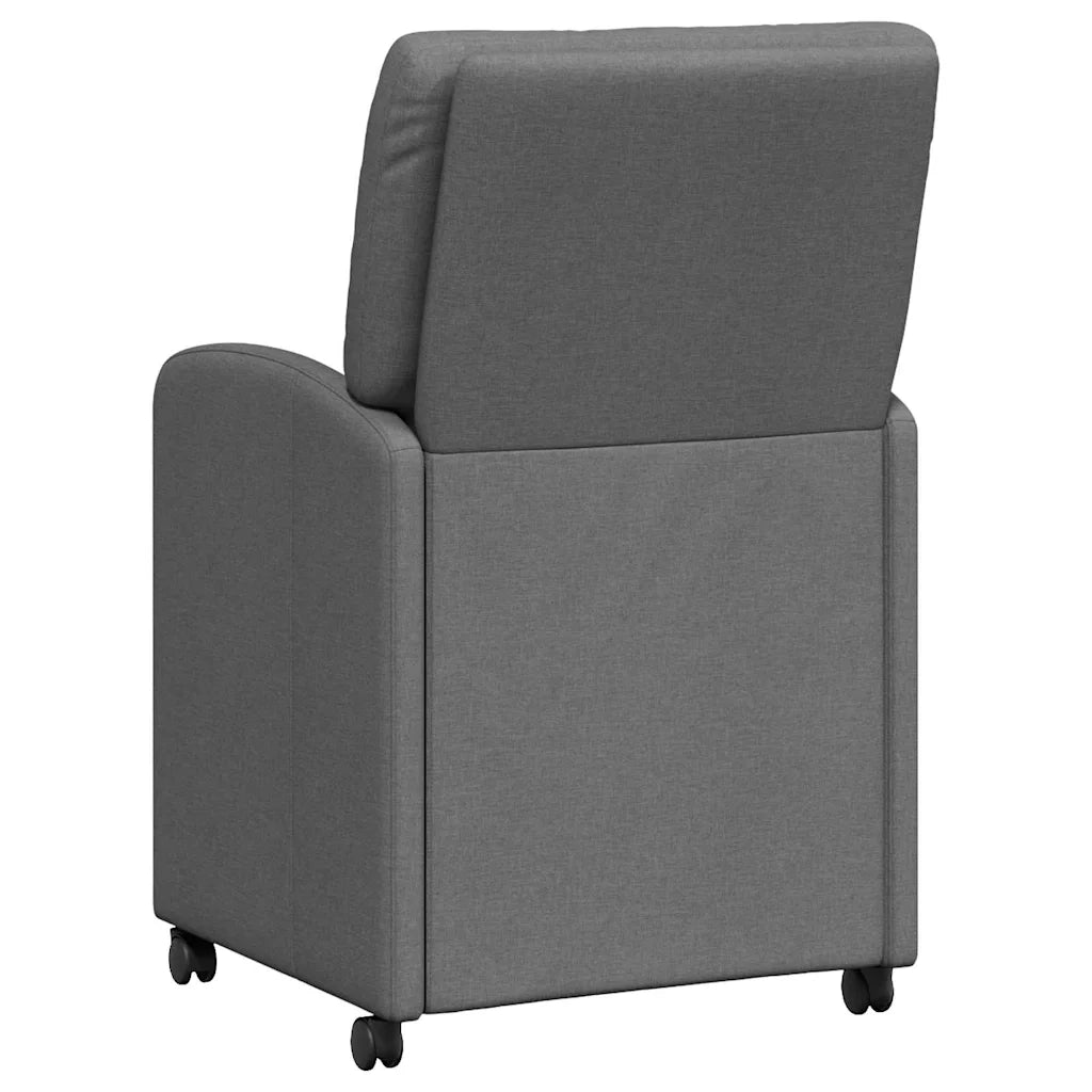Sedie da Pranzo con Ruote 2 pcs Grigio scuro 57 x 67 x 95 cm
