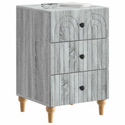 Comodino | Armadio da Notte | Mobiletto da notte con cassetto Grigio Sonoma 43x 41 x 66,5 cm