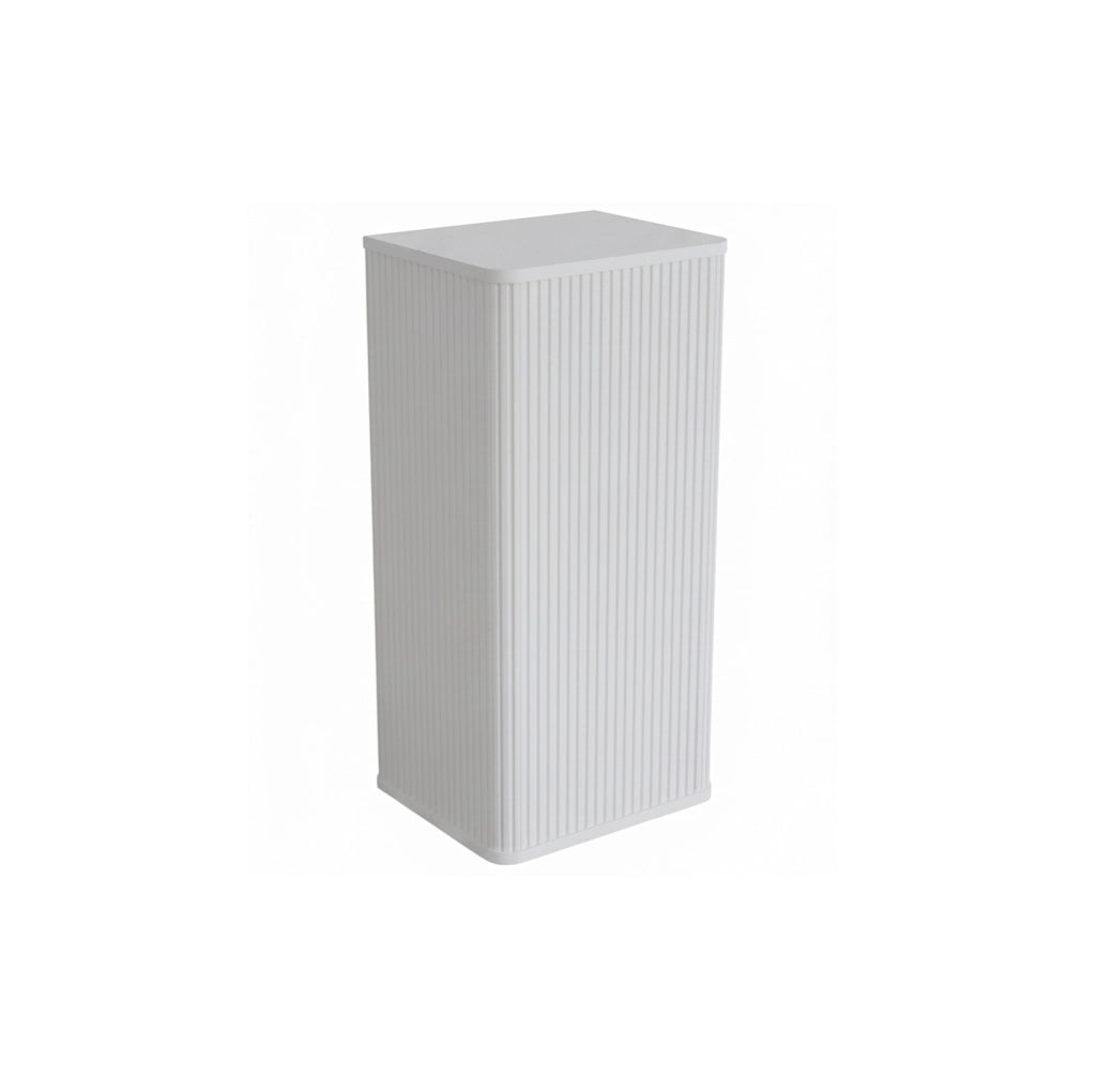 Armadietto da parete per bagno 36x29x75 cm bianco, con scanalature e push-to-open