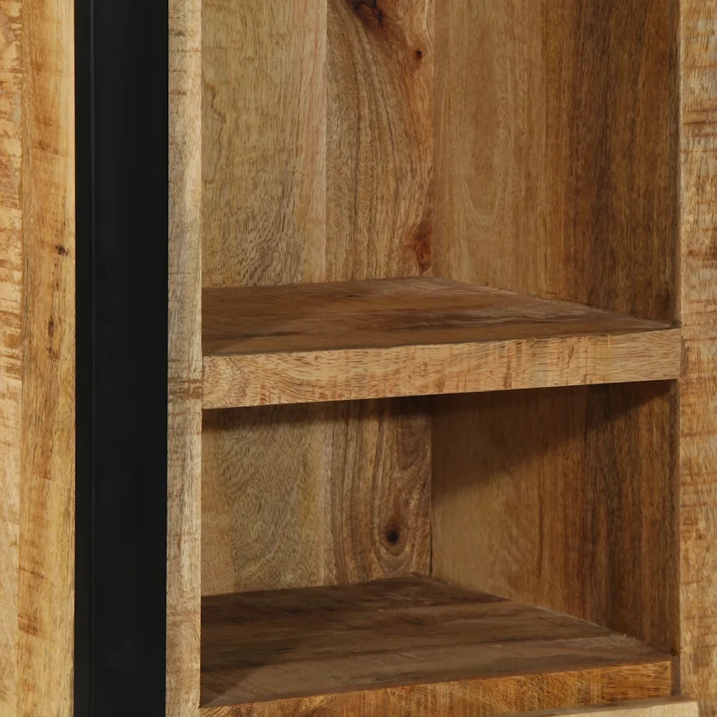 Mobiletto da Bagno 40x30x90 cm Legno Massello Mango Grezzo
