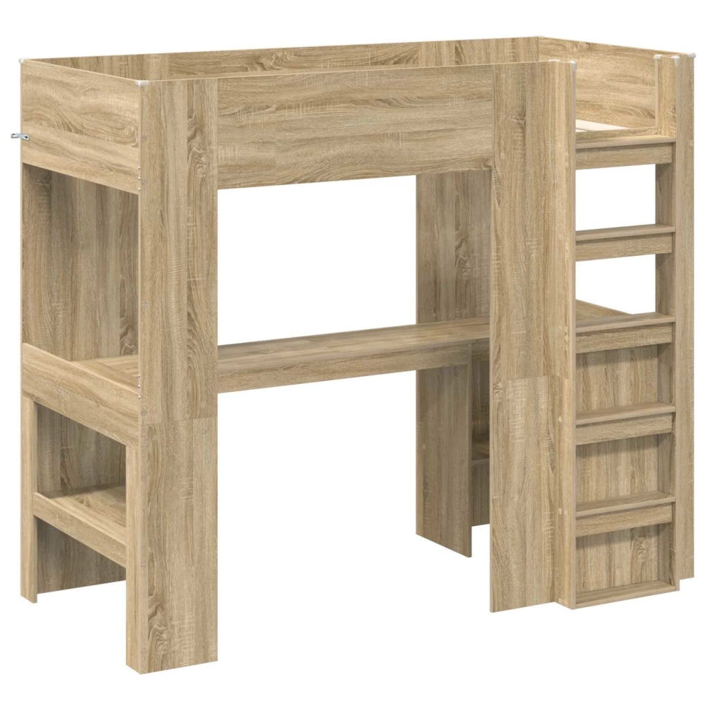 Struttura letto a castello con scrivania Rovere Sonoma 3410461
