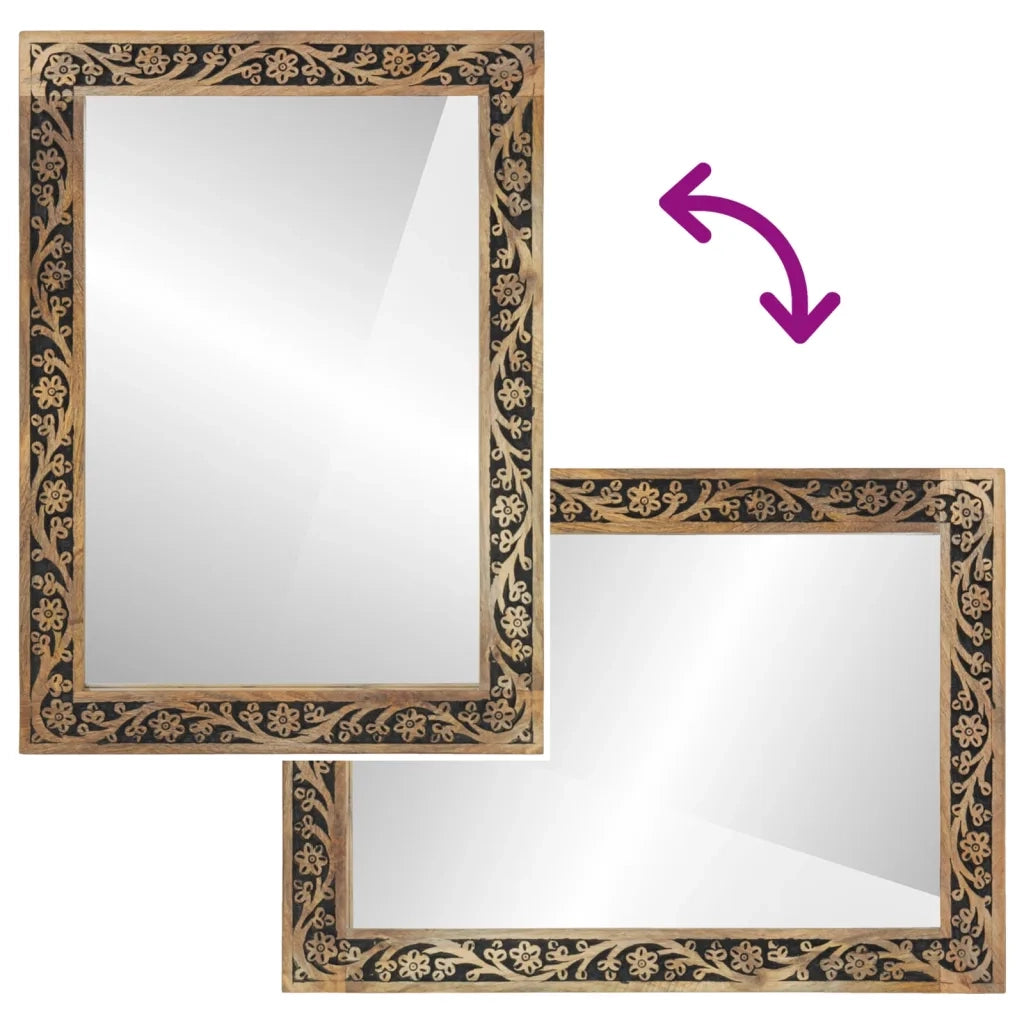 vidaXL Set Mobili da Bagno 2pz in Legno Massello di Mango
