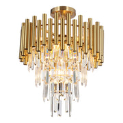 Lampadario Madison cristallo oro 9xE14 Milagro ML8806