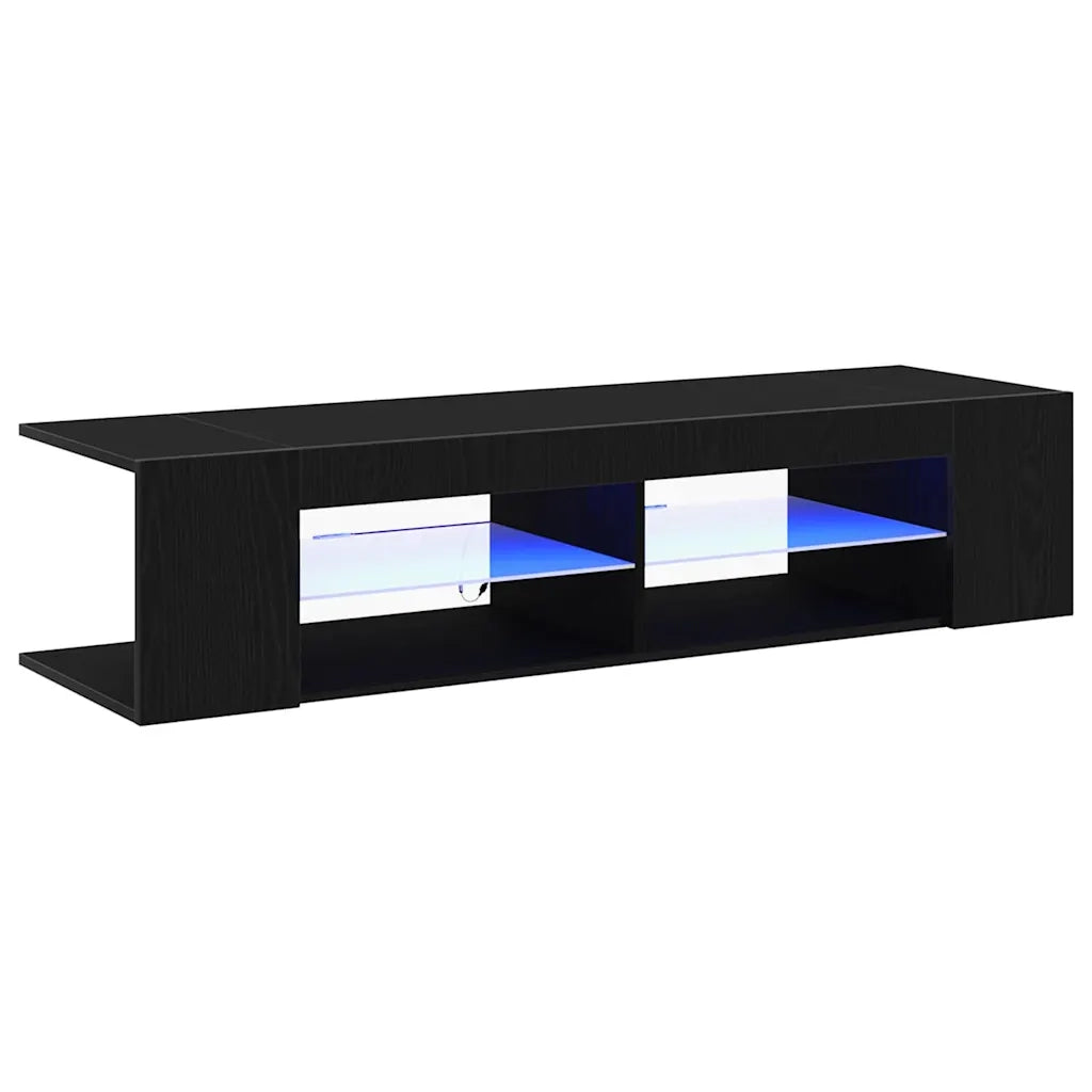 Mobile TV Rovere Nero 135 x 39 x 30 cm Legno multistrato 862561