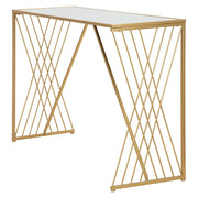 Axum, Consolle un Ripiano, 120x40x80h cm oro