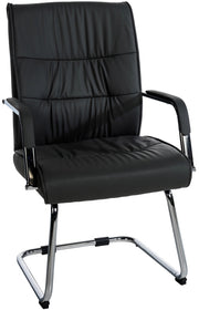 Sedia Sievert in similpelle nero