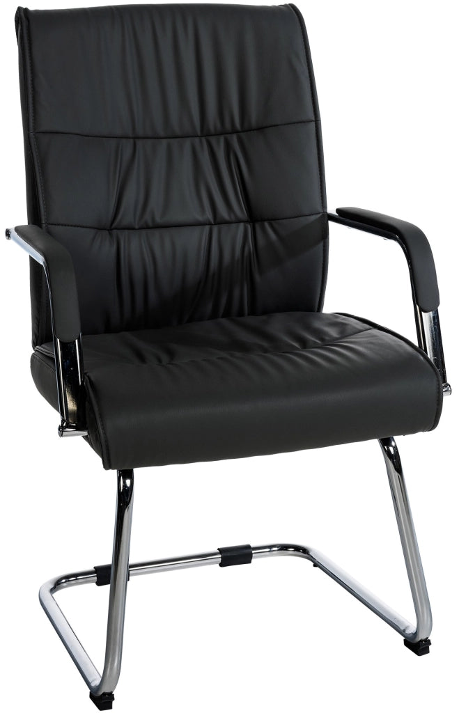 Sedia Sievert in similpelle nero