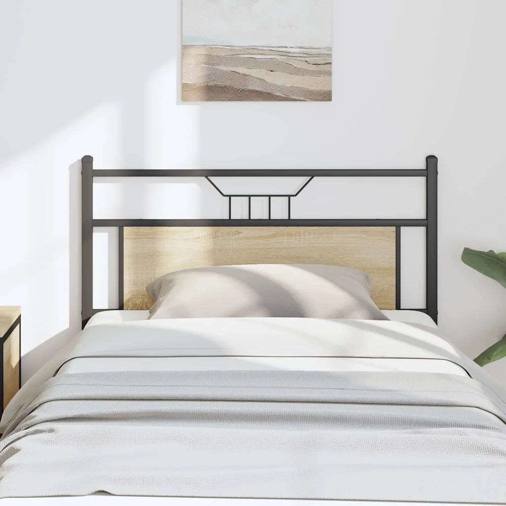 Testiera di Ricambio Rovere Sonoma 107 cm in Legno Multistrato e Acciaio 4106822