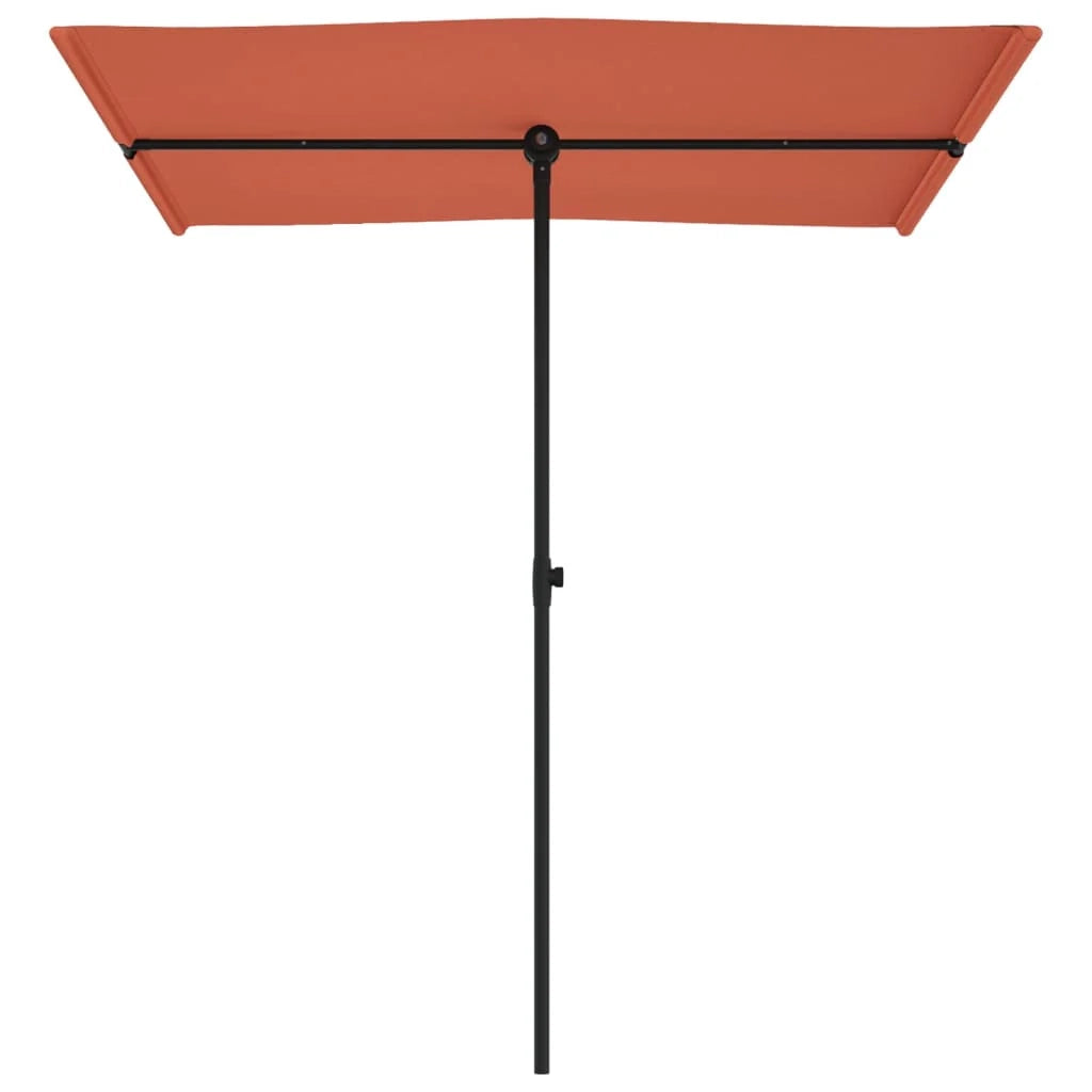 Ombrellone da esterno con palo in alluminio 180 x 130 cm arancione 02_0008218