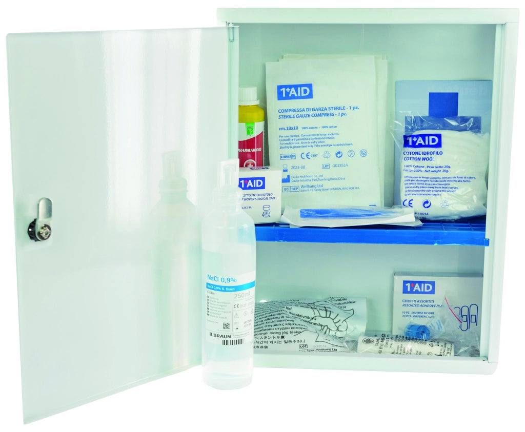 ARMADIETTO PENSILE PRONTO SOCCORSO IN METALLO  cm. 30x14x37 h - ALLEG.2