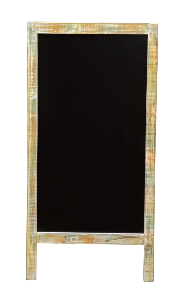 Biscottini LAVAGNA DA TERRA BIFACCIALE CON CORNICE IN LEGNO L50XPR4,5XH100 CM legno.