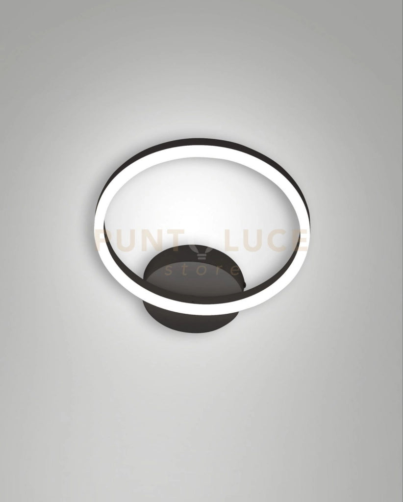 GIOTTO APPLIQUE NERA D.30cm  LED 3000K - 18W - 1890 lm DIMMERABILE 1 LUCE C/ACCES. SMART