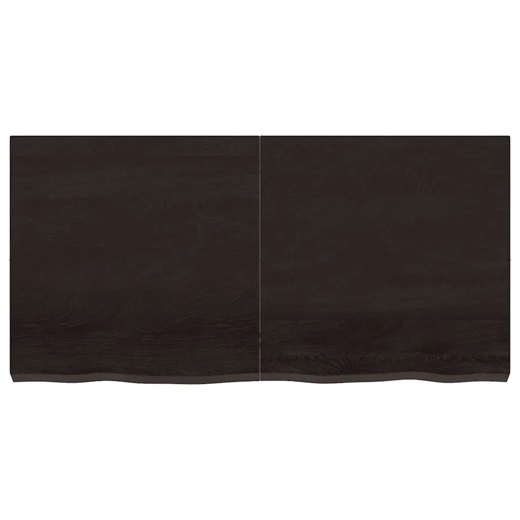 vidaXL Ripiano Marrone Scuro 120x60x(2-6) cm Massello Rovere Trattato