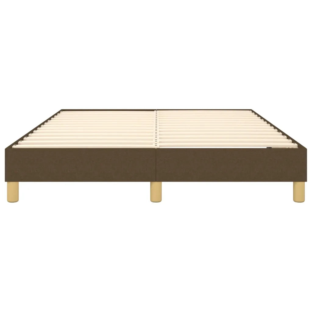 Struttura Letto a Rete a Molle-Giroletto Marrone Scuro 140x200 cm Tessuto 670852