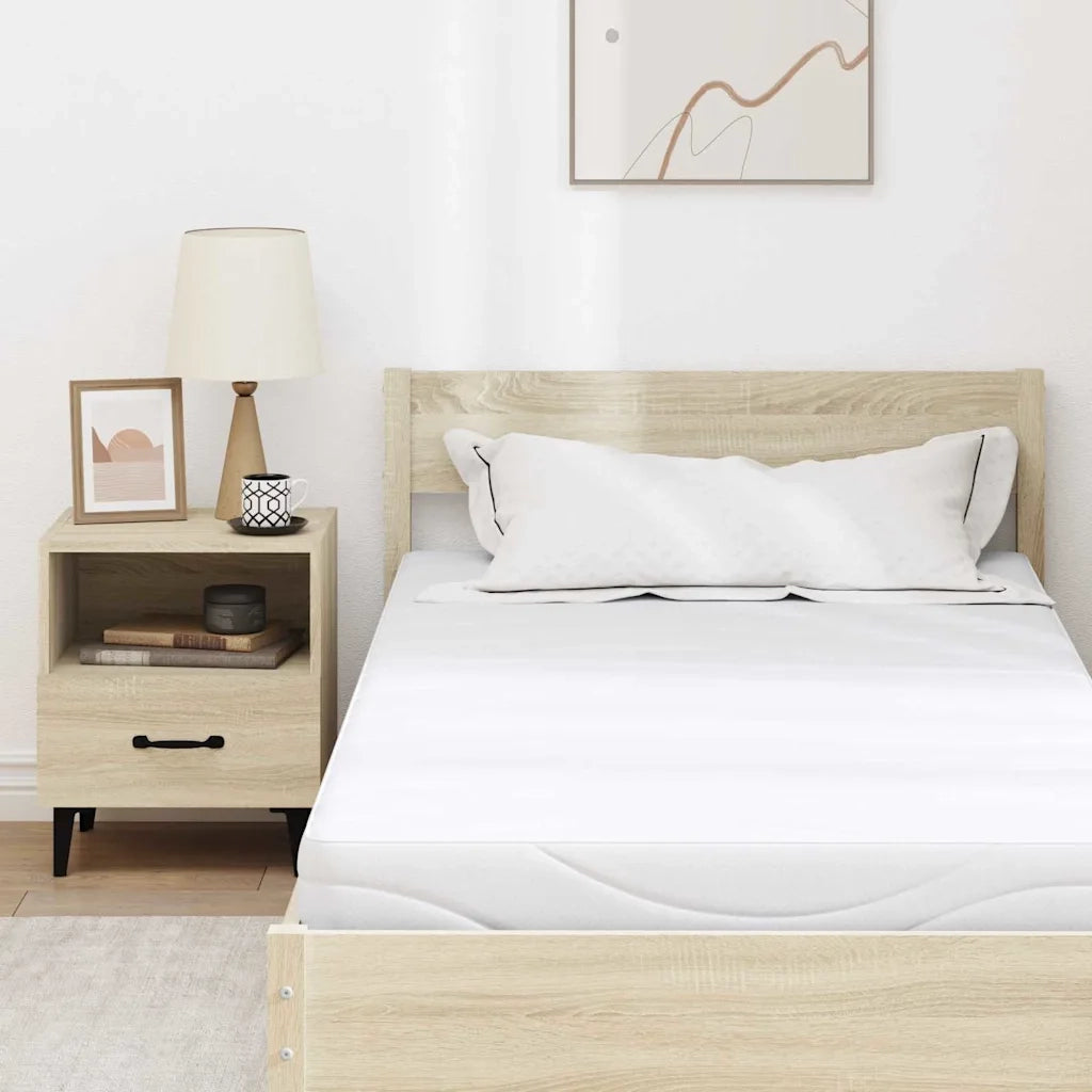 Materasso-Materasso per letto Bianco 90 x 190 cm Tessuto Jacquard 298930