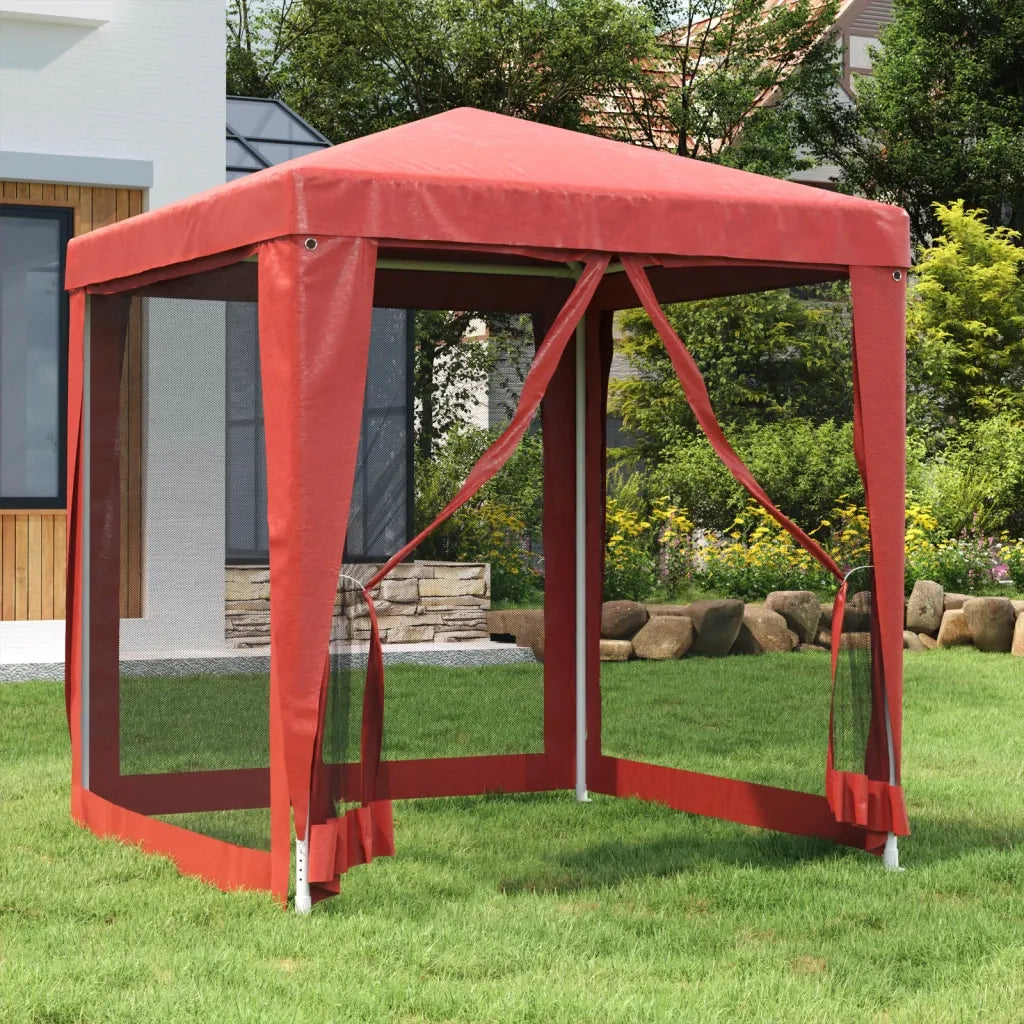 Tenda per Feste con Pareti Laterali in Rete-Tenda Gazebo 2x2 m HDPE