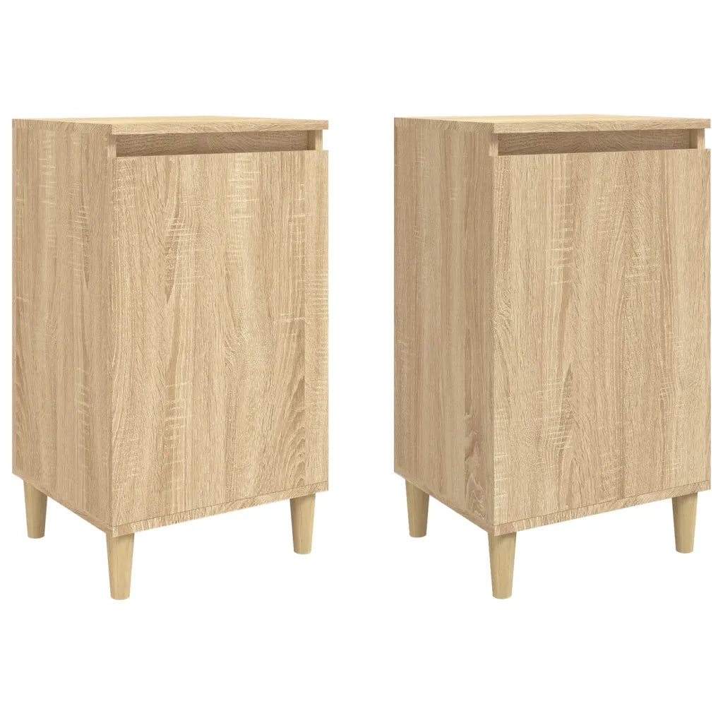 Comodini 2 pz Rovere Sonoma 40x35x70 cm in Legno Multistrato