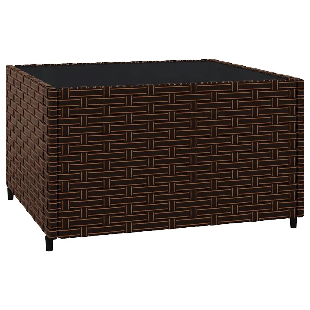 Set Mobili da Giardino 3 pz con Cuscini in Polyrattan Marrone CFW6416131