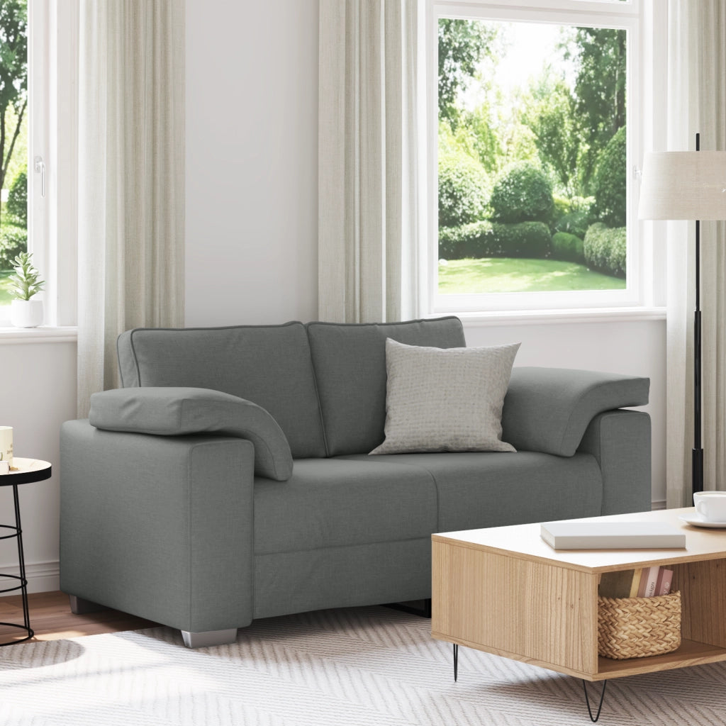 Divano Loveseat  Grigio Scuro 120 cm in Tessuto