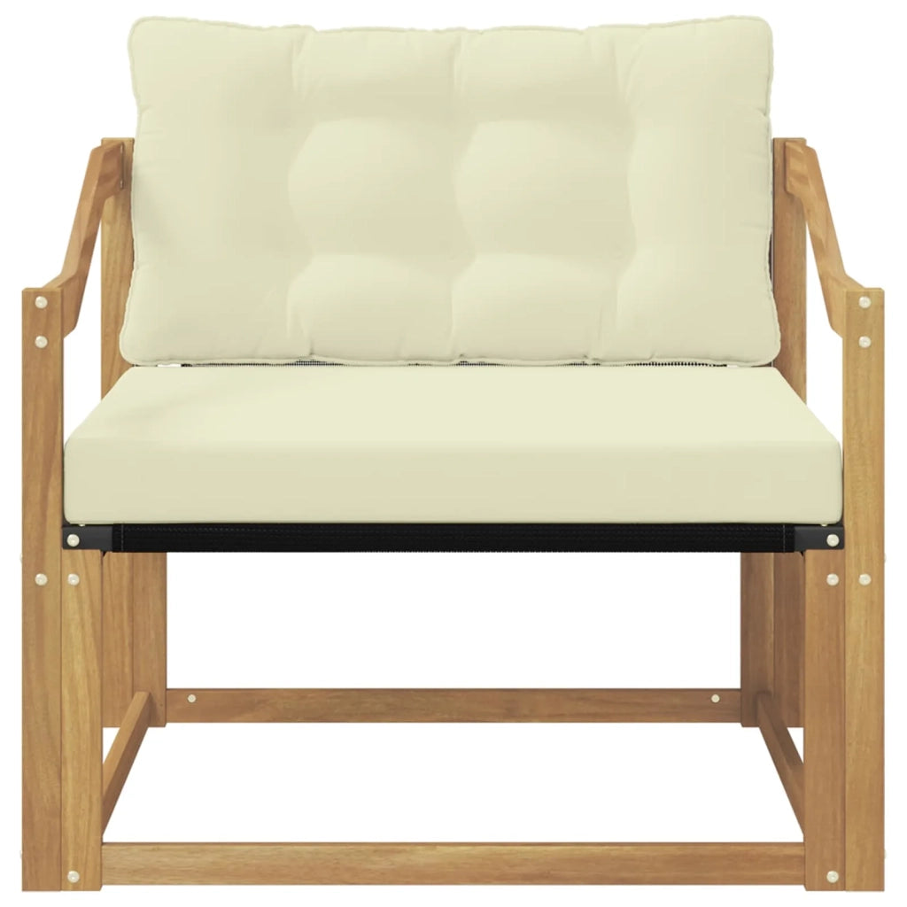 Set di divani da esterno-Sofa da giardino Legno di Acacia Massello e Textilene 128022