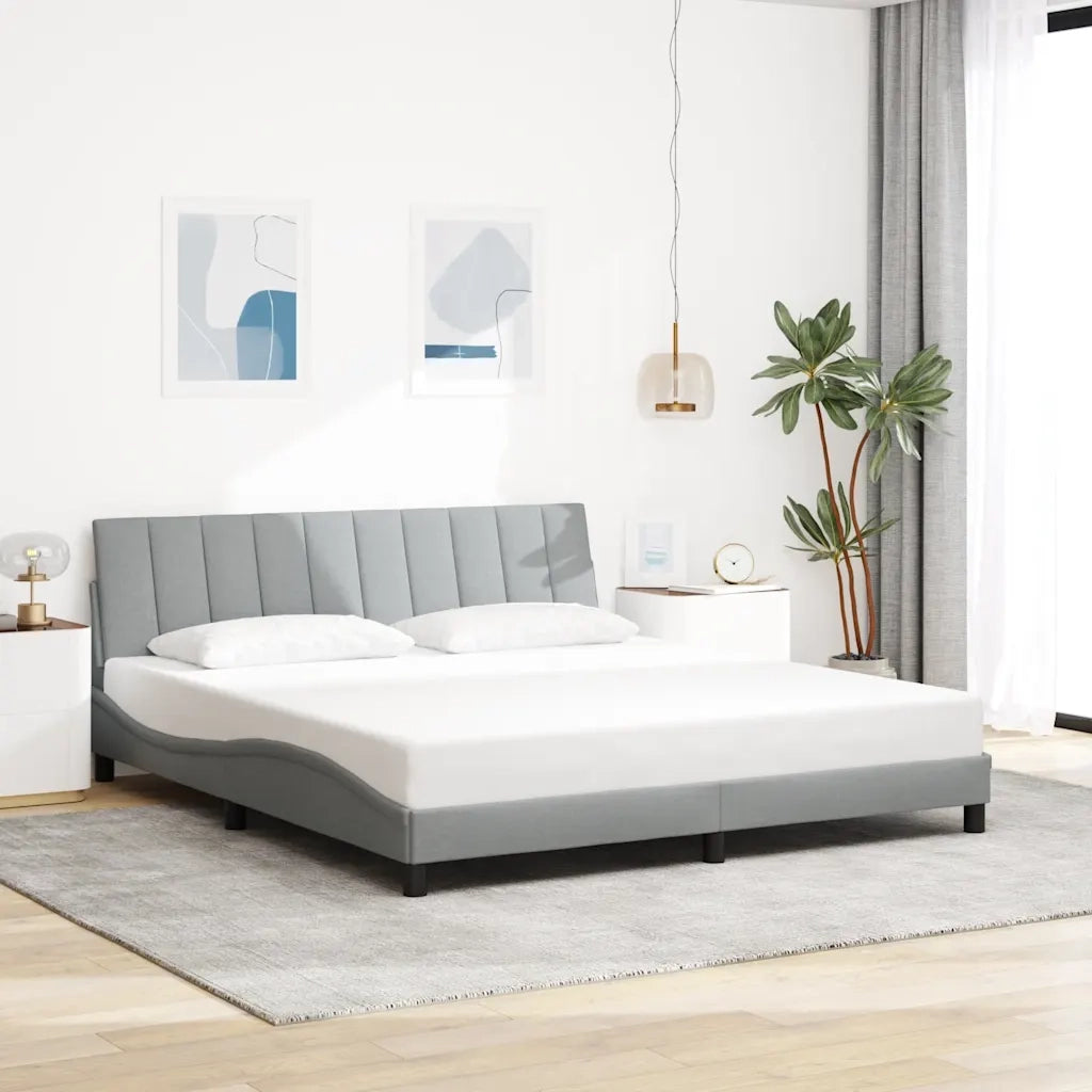 Giroletto senza Materasso Hanko Grigio Chiaro 180x200 cm Tessuto 3310475