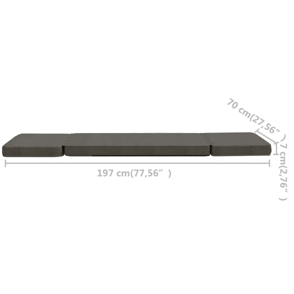 Sedia da Pavimento Pieghevole Grigio Scuro in Tessuto 336550