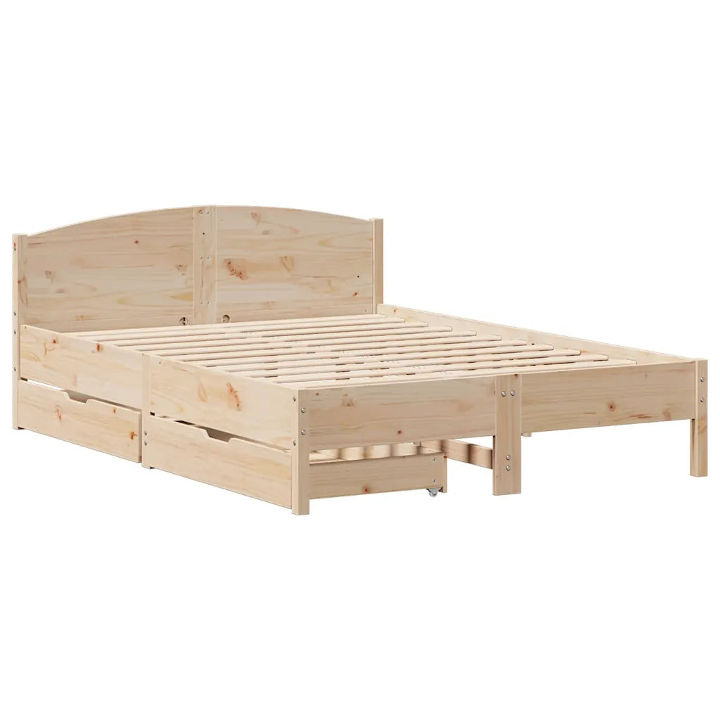 Letto senza Materasso 120x190 cm in Legno Massello di Pino 3301839