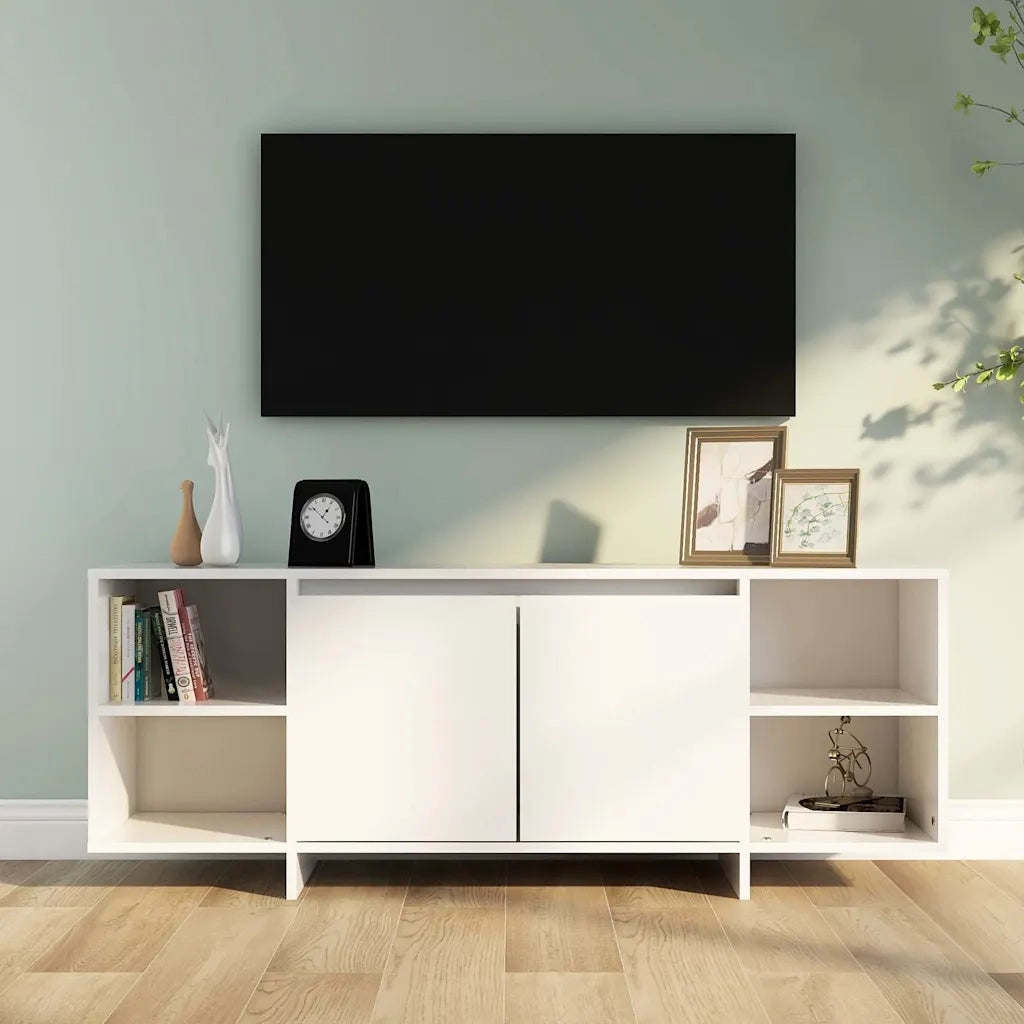 Mobile TV | Armadietto TV | Mobile Porta TV Bianco 130x35x50 cm in Truciolato