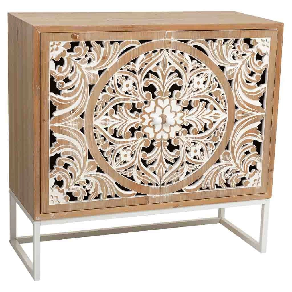 Mobile da ingresso in legno bianco 85x35x80