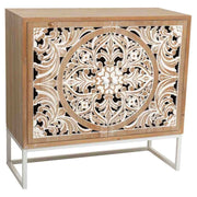 Mobile da ingresso in legno bianco 85x35x80