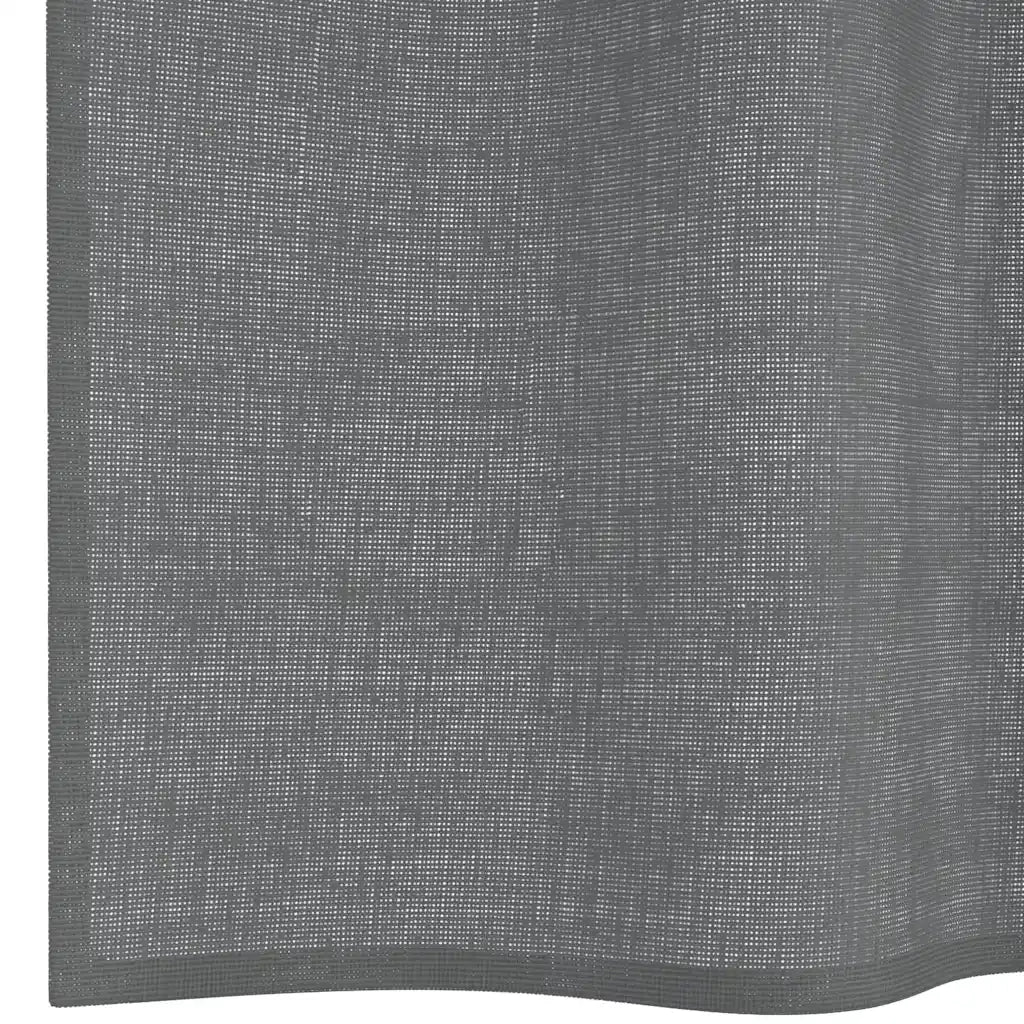 Tende in Voile con Occhielli 2 pz Grigio Scuro 140x140 cm