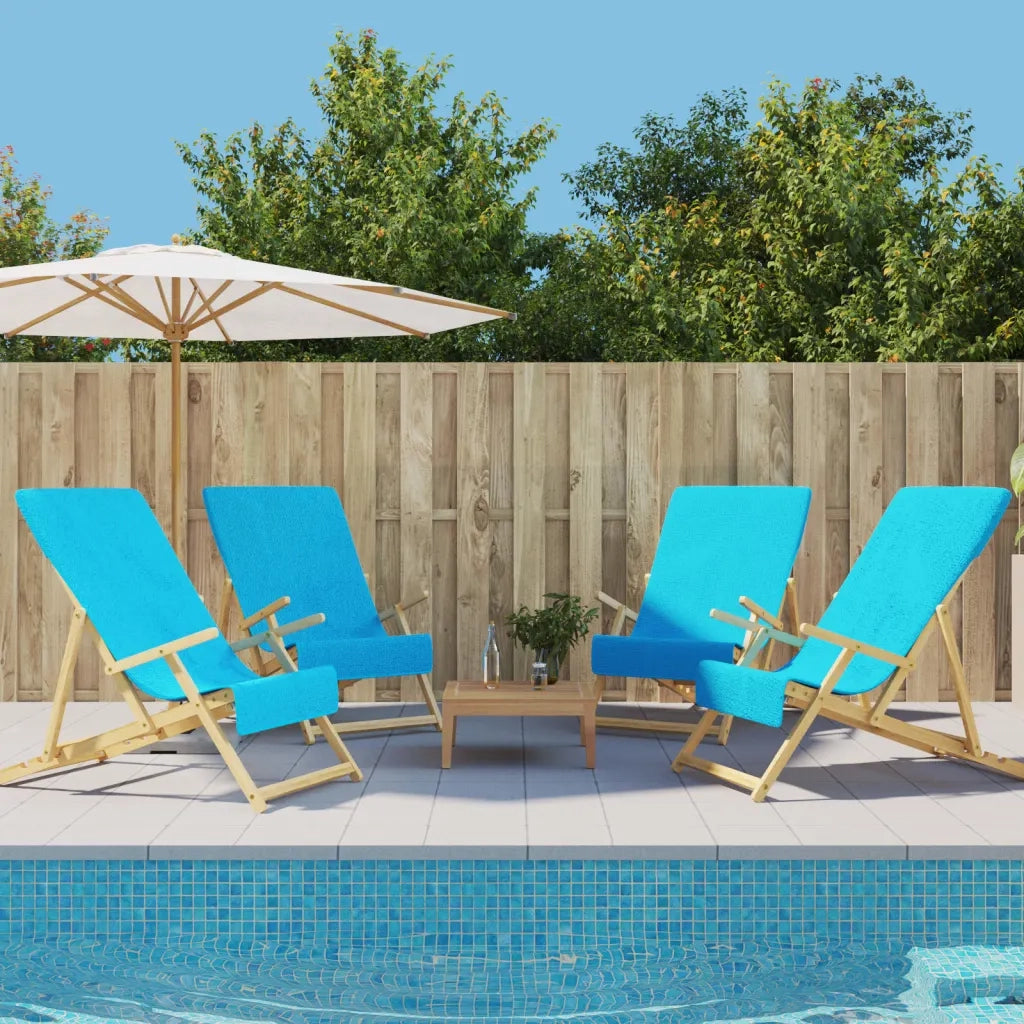 Asciugamani da Spiaggia 4 pz Turchese 60x135 cm Tessuto 400 GSM CFW1503186