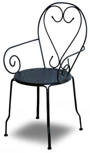 Sedia da Giardino 49x48xh90 cm in Metallo New Old Antracite