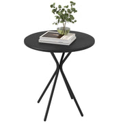Tavolo da giardino rotondo ¨C zephmum ¨C nero, acciaio, ?60 cm
