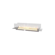 Bruciatore a Bioetanolo inserto/Appoggio 100cm in Inox con Vetri Inclusi