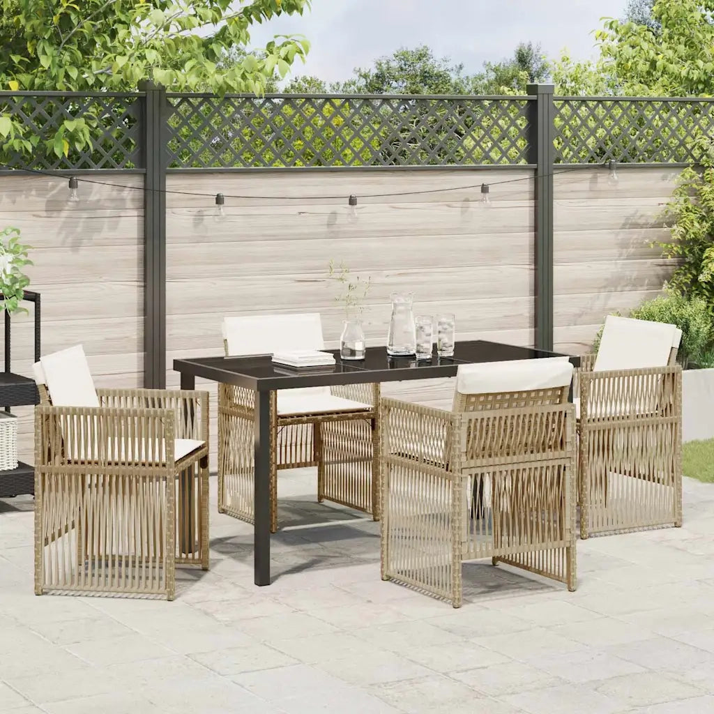 Set da Pranzo per Giardino 5 pcs Beige 3380662