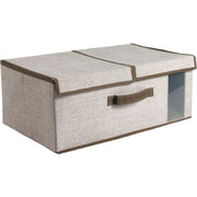 Trade Shop - Contenitore Salvaspazio In Tnt Ripiegabile Con 2 Aperture Maniglia Finestra 50x30x20cm -