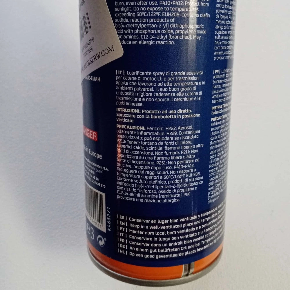 Repsol qualifier 400ml / 257gr grasso lubrificante ad alta adesività per catene motocicli