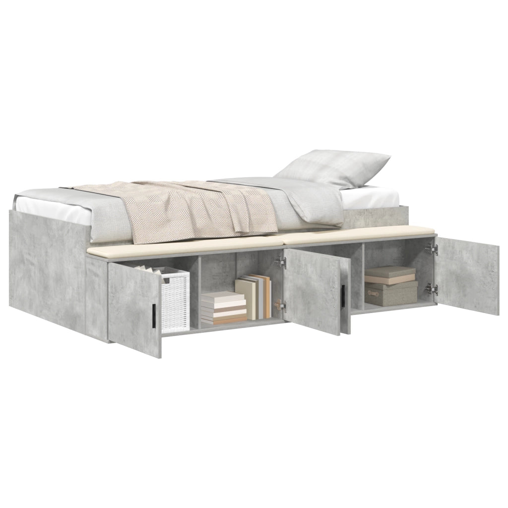Struttura Letto Grigio Cemento 80x200 cm