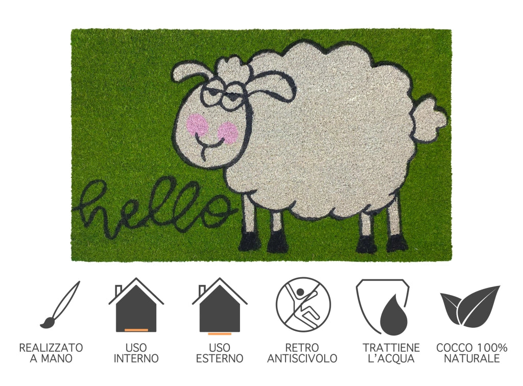Zerbino Ingresso Casa In Fibra Di Cocco Con Base In Pvc  Dolly