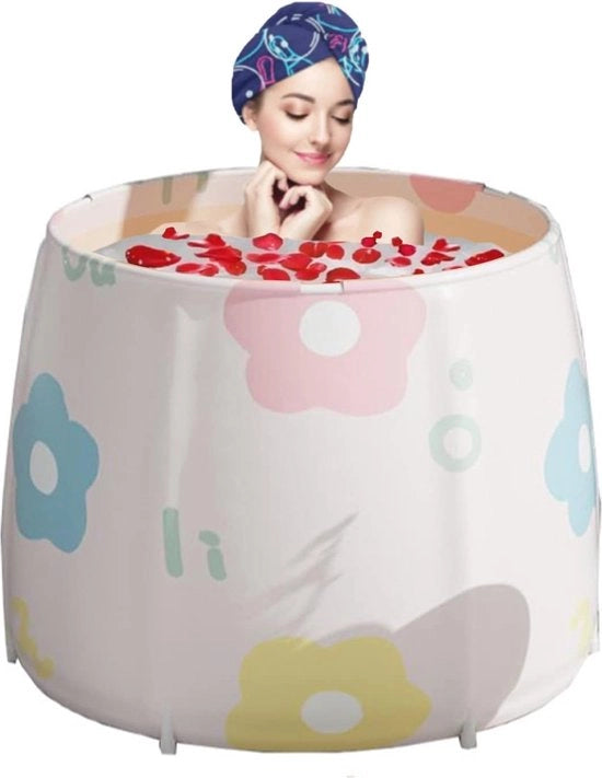 Bagno portatile pieghevole per adulti - vasca da bagno libero PVC con schiuma termica