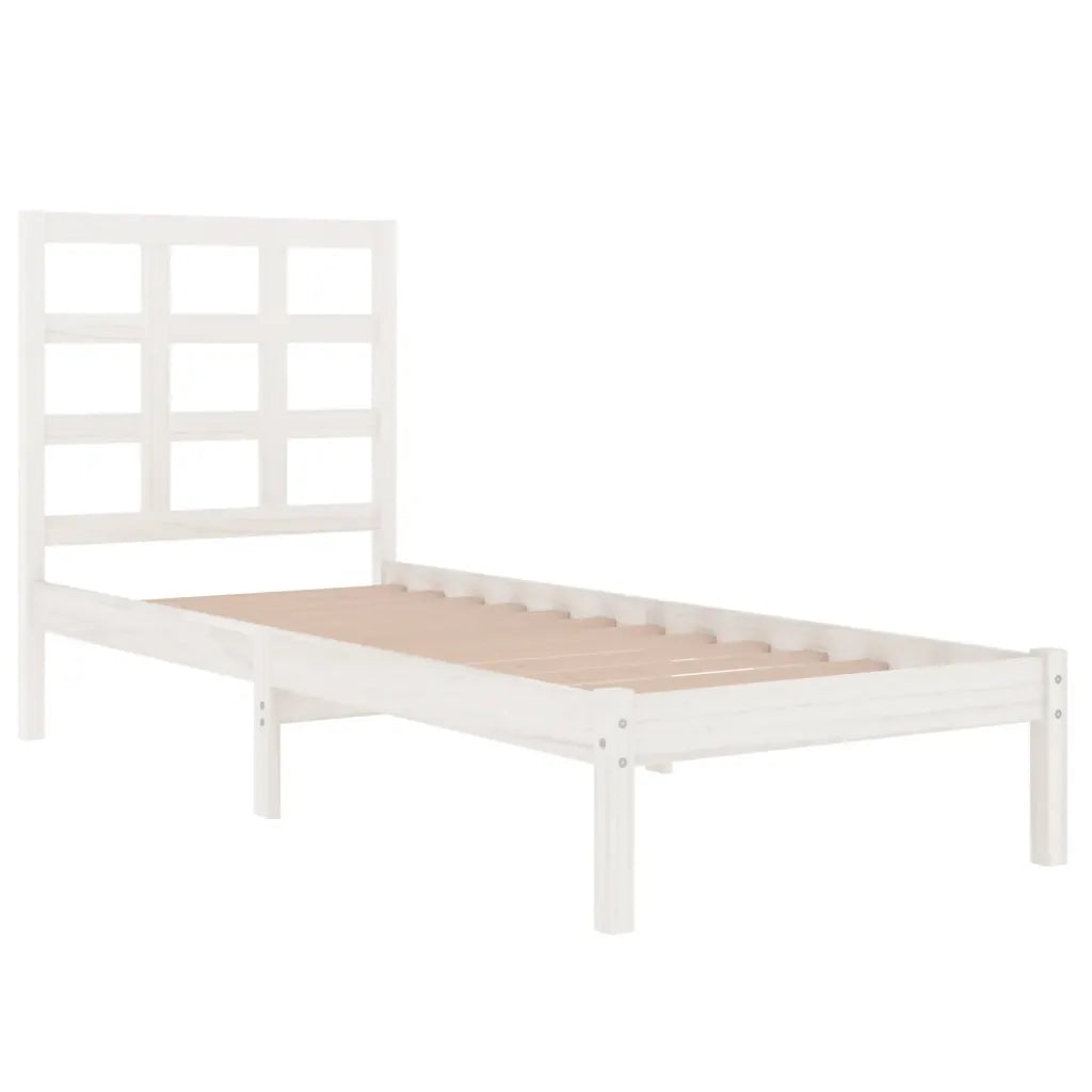Giroletto Bianco in Legno Massello 75x190 cm Small Single